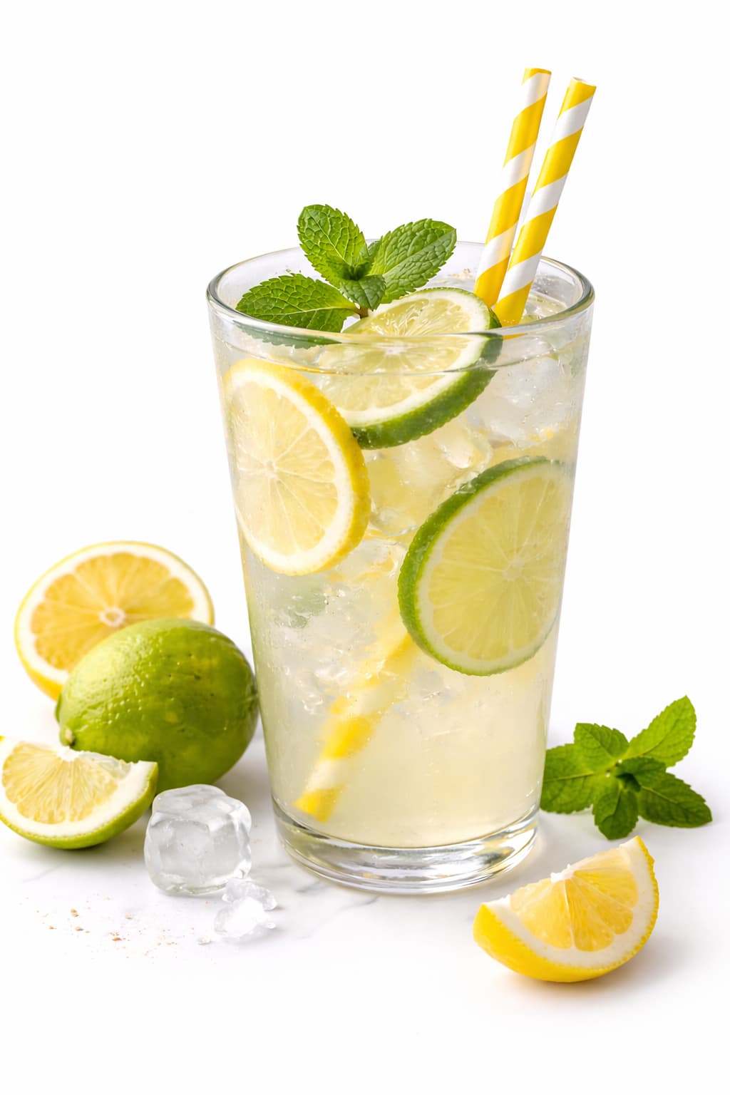 Limonade maison au citron frais servie froide, boisson libanaise rafraîchissante à Paris