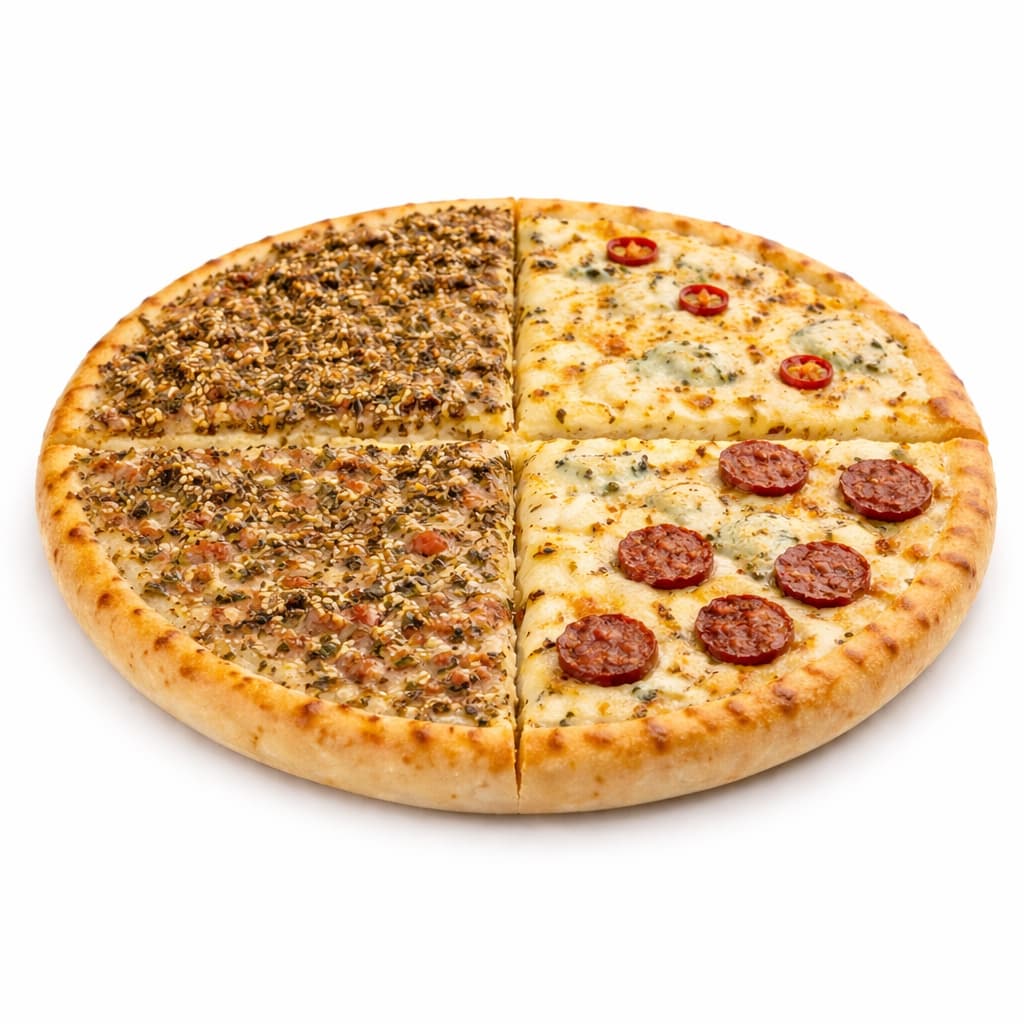 Manouché libanais 4 saveurs à partager sur grande galette, spécialité libanaise à Paris